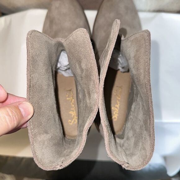 Splendid x Anthro 6 TanโGenuine Leather Suede Tasseled Pull on Ankle Booties - Picture 8 of 14